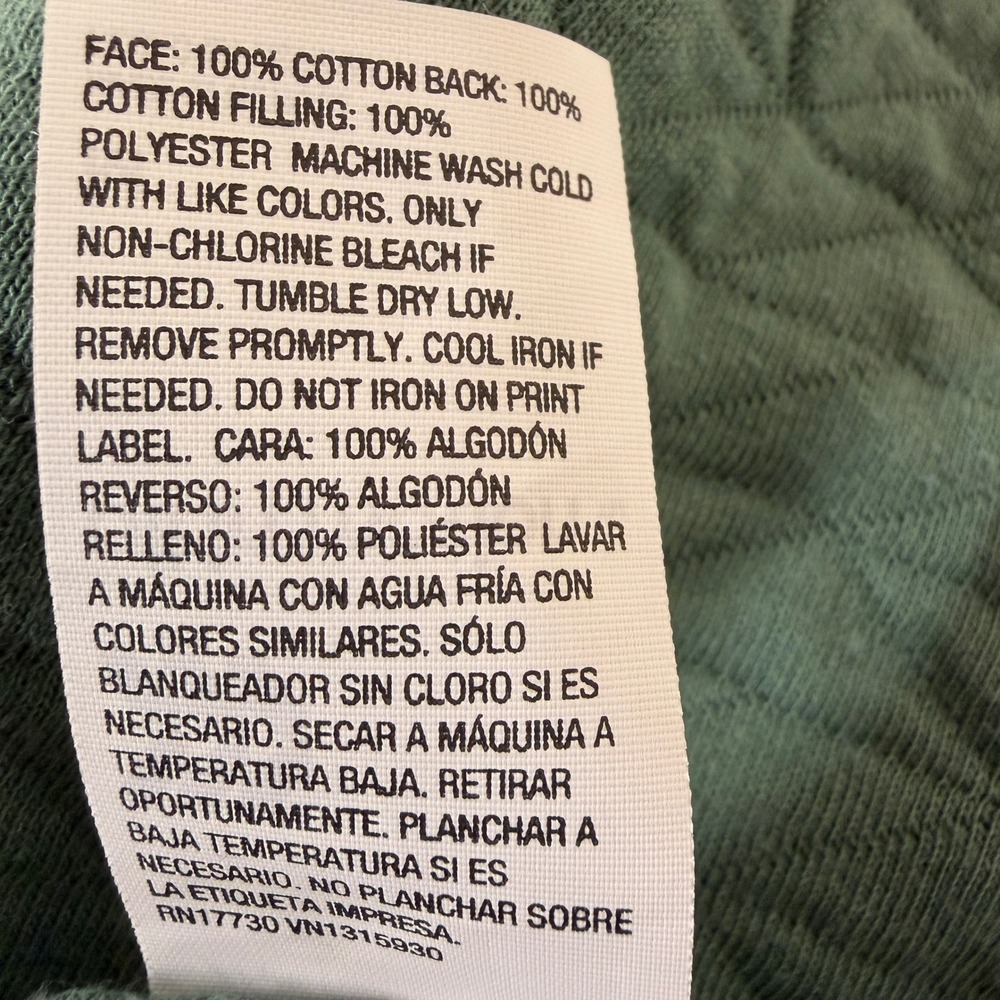 All in Motion Women's Quilted 100% Cotton Crewneck Sweatshirt Pocket Green - Picture 9 of 16
